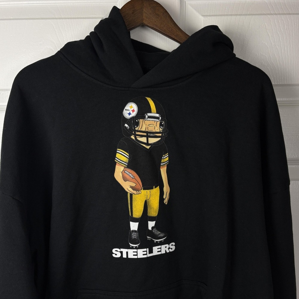 Bad Bunny x Pittsburgh Steelers NFL Concho Sweatshirt Hoodie 2XL Super Bowl NEW